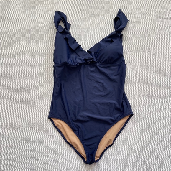 J. Crew One Piece Swimsuit Navy - Picture 1 of 8